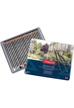 Estojo Lápis de Grafite Aquarelavel C/24 Graphitint 285544 Derwent